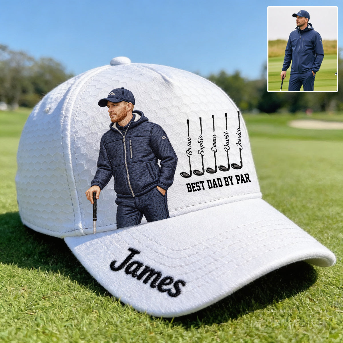 Best Dad By Par - Personalized Golf Classic Cap