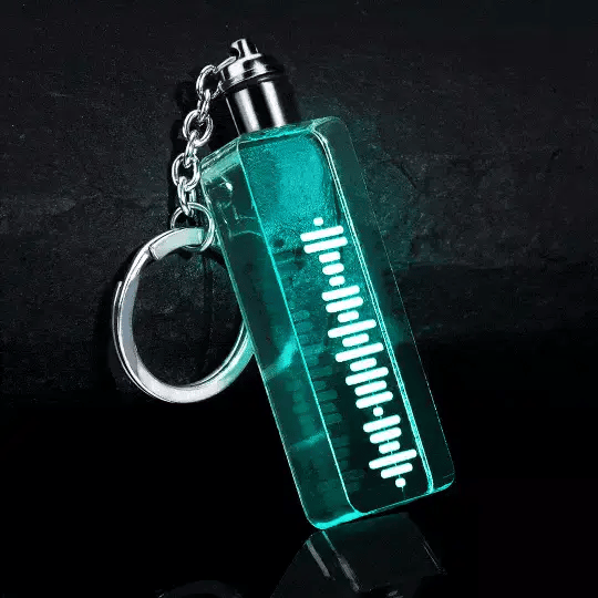 Music Code Led Transparent Bar - Personalized Music Code Led Bar Keychain