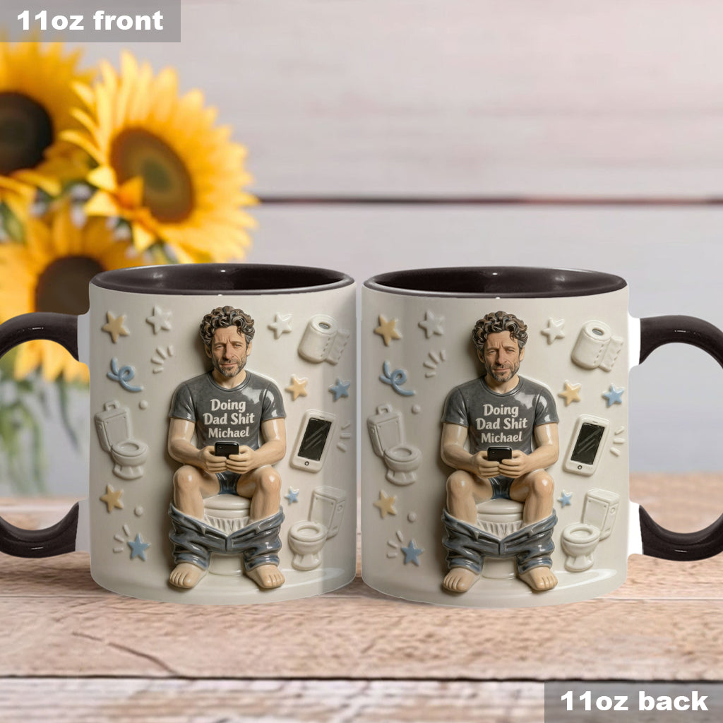 Best Time Of Day - Personalized Father Accent Mug & Coaster
