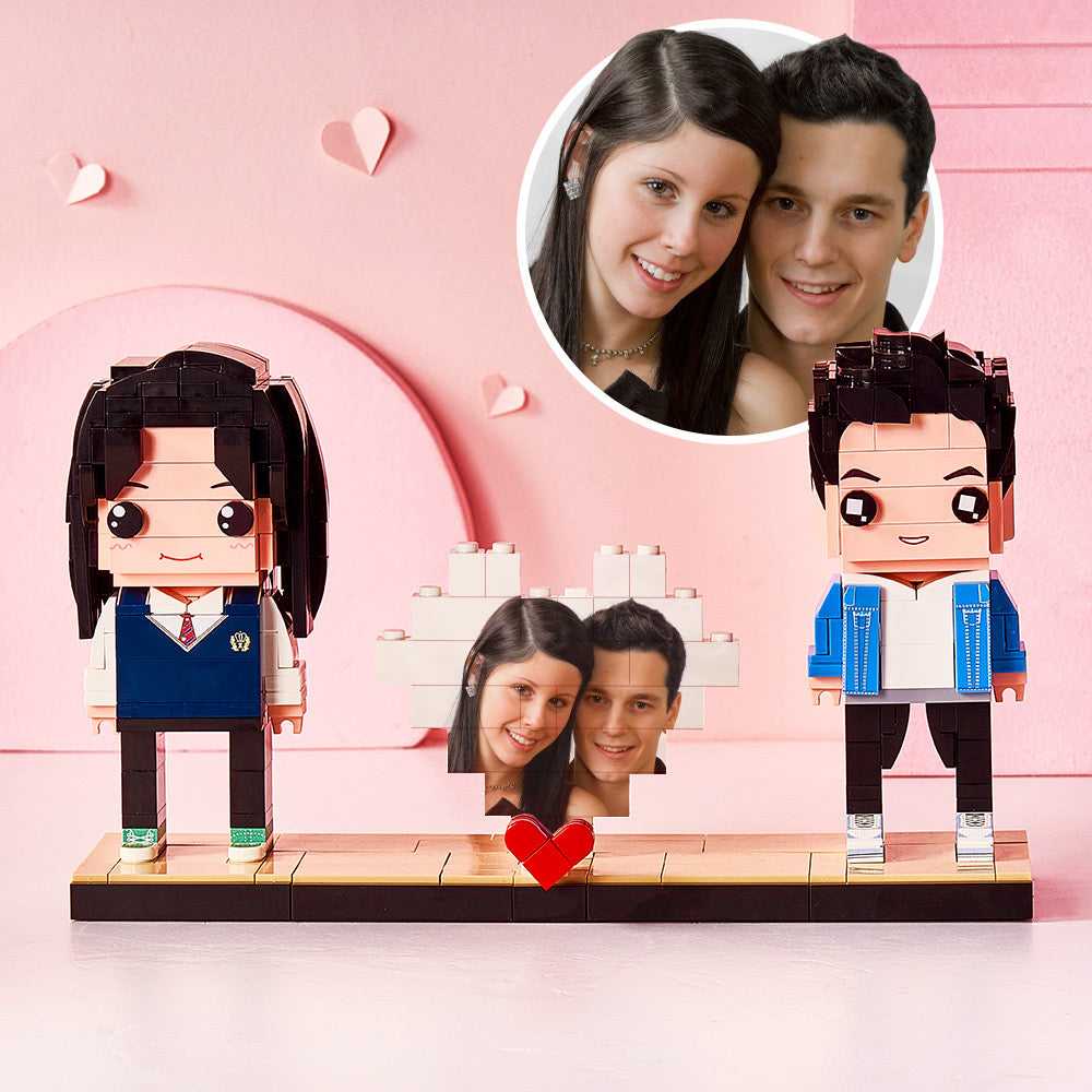 I Love You Forever - Personalized Couple Photos Brick Figures