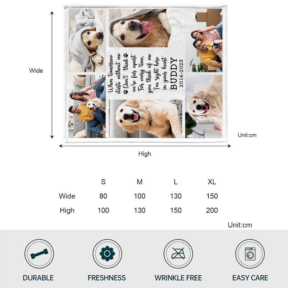 I'm Right Here In Your Heart - Personalized Dog Blanket