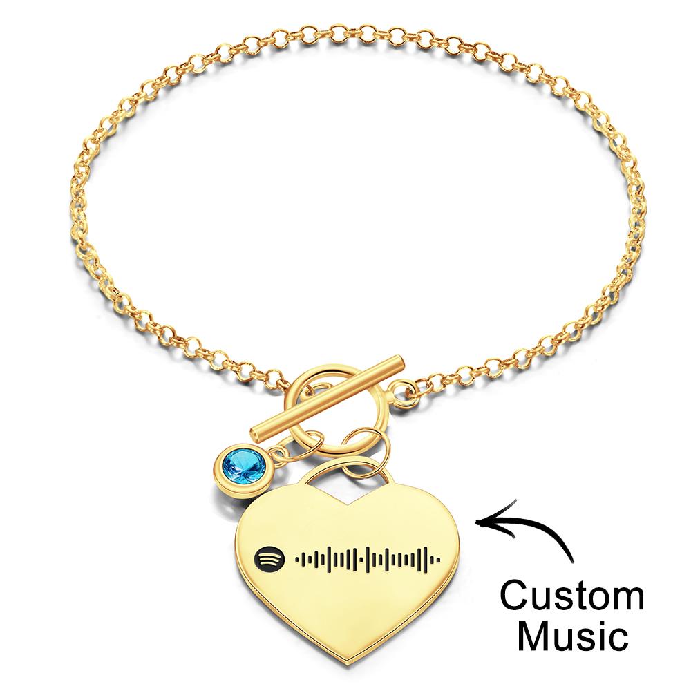 Any Scannable Spotify Code - Personalized Spotify Code Heart Bracelet
