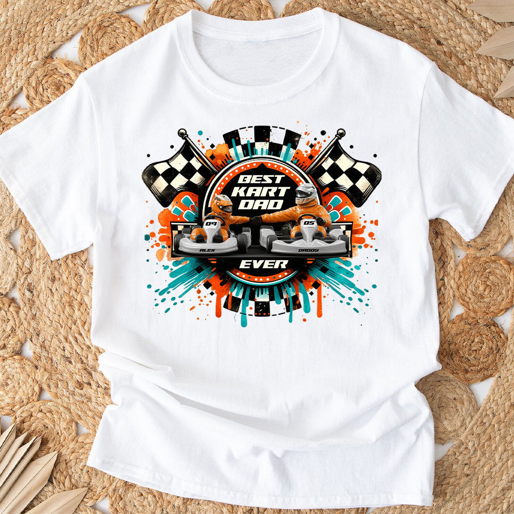 Kart Racing Loving Dad & Kid - Personalized Father T-shirt And Hoodie
