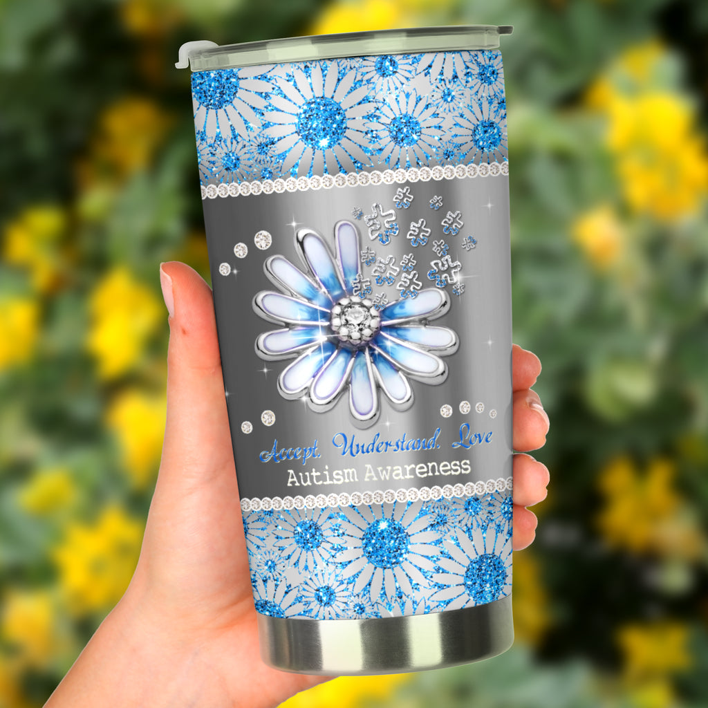Accept Understand Love Autism Awareness Tumbler 0622