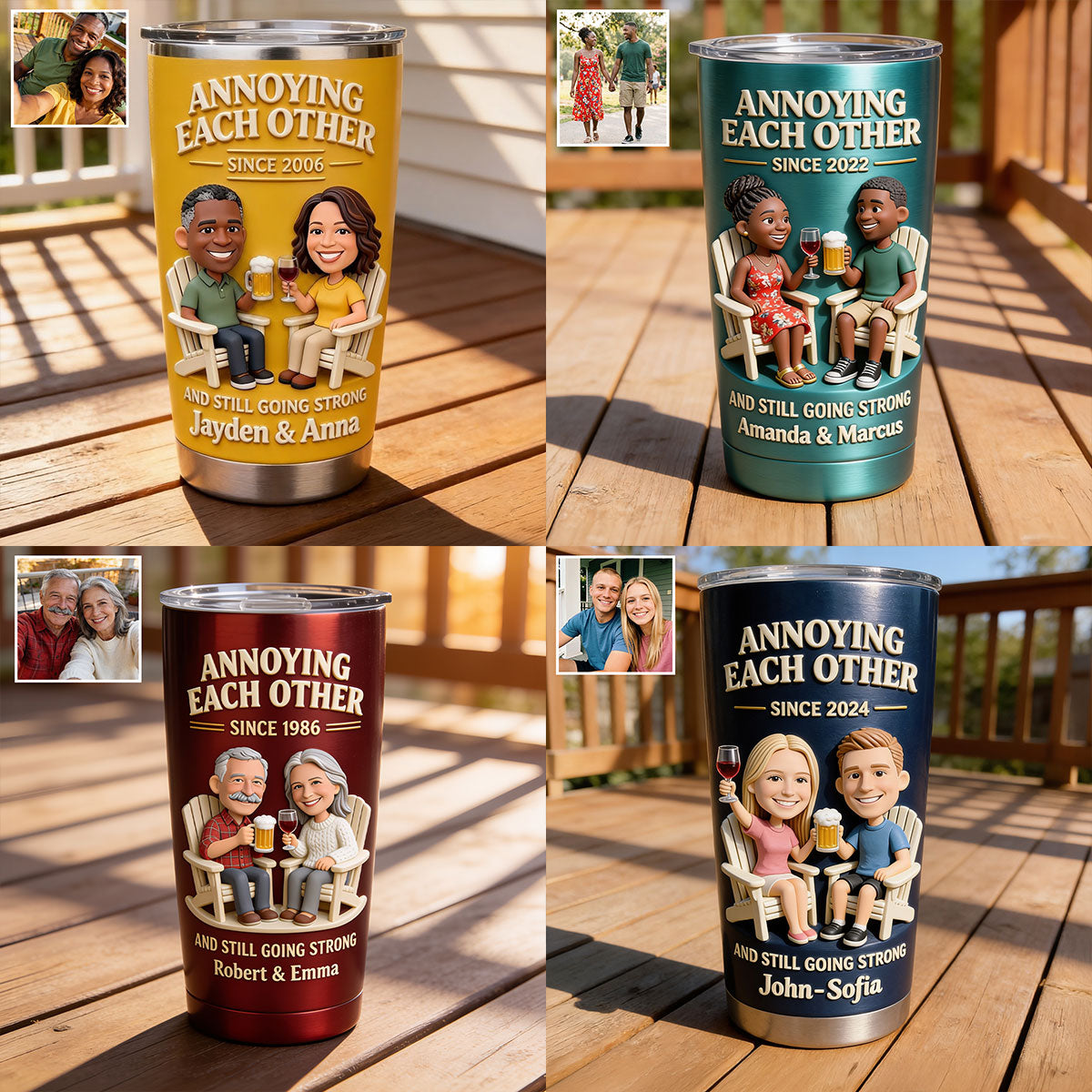 Everlasting Love - Personalized Couple Tumbler