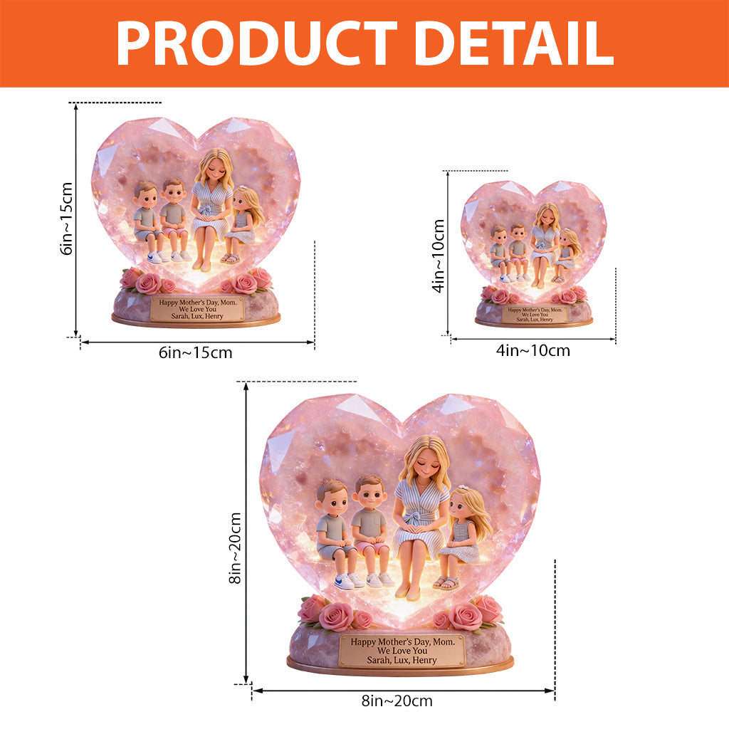 Best Mom Ever - Personalized Mother Custom Shaped Acrylic Plaque