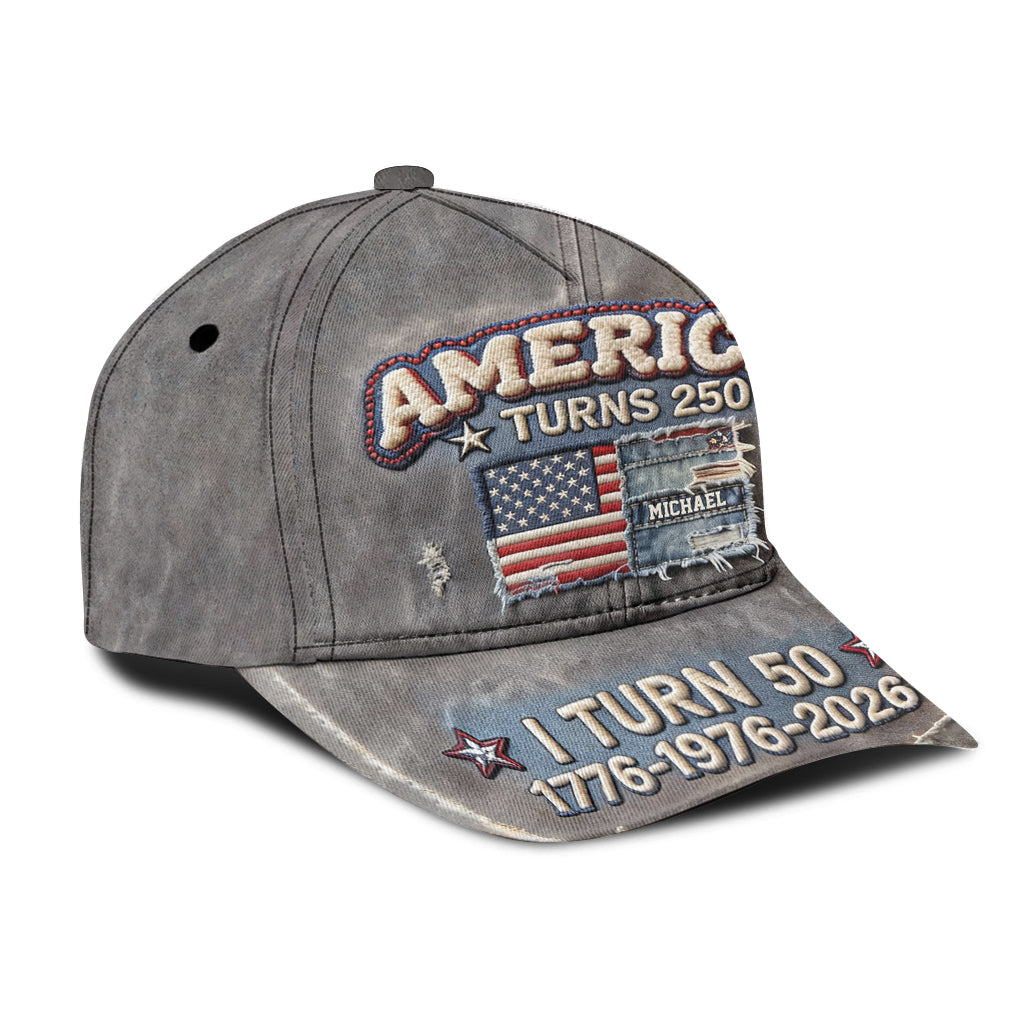 Birthday Patriotic 4th of July Gift - Personalized Birthday Classic Cap