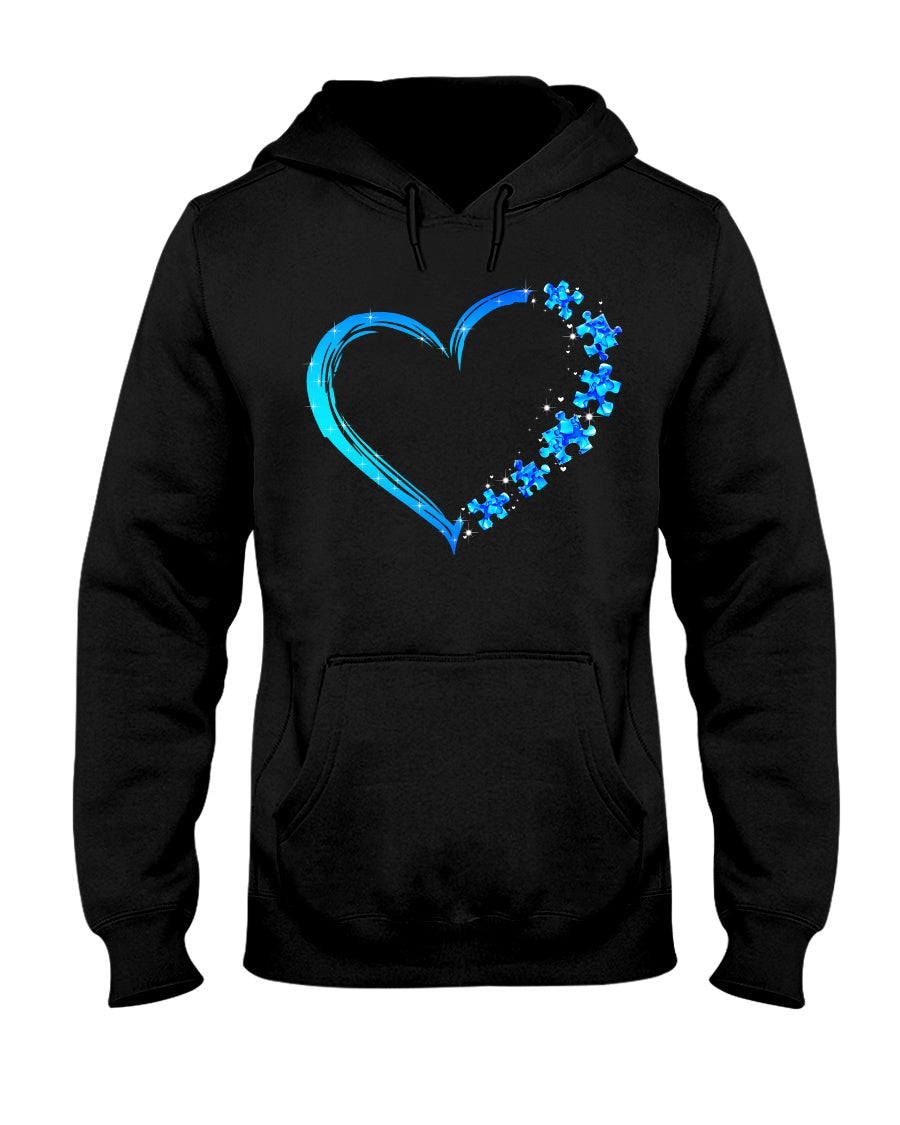 Blue Heart - Autism Awareness T-shirt and Hoodie 0520