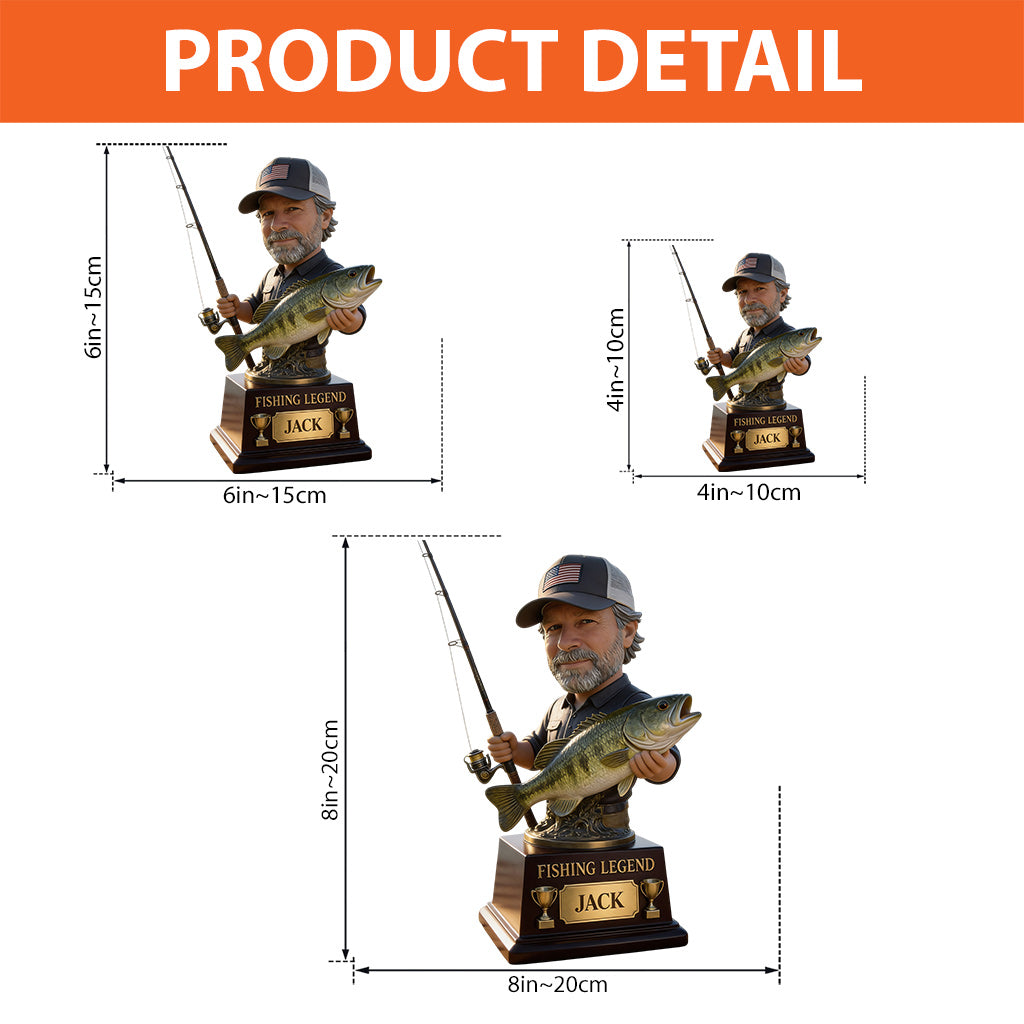 Fishing Legend - Personalized Fishing Custom Shaped Acrylic Plaque
