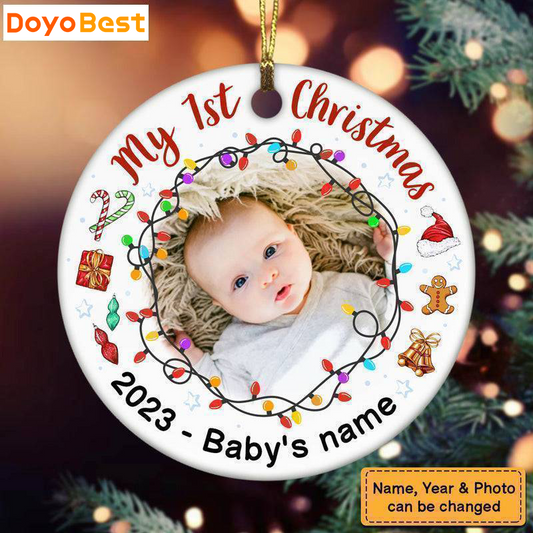 Baby Newborn Gift - Christmas Circle Ornament