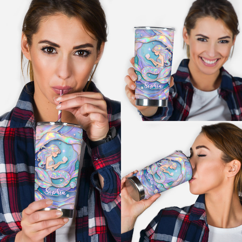 Beautiful Mermaid - Personalized Mermaid Tumbler