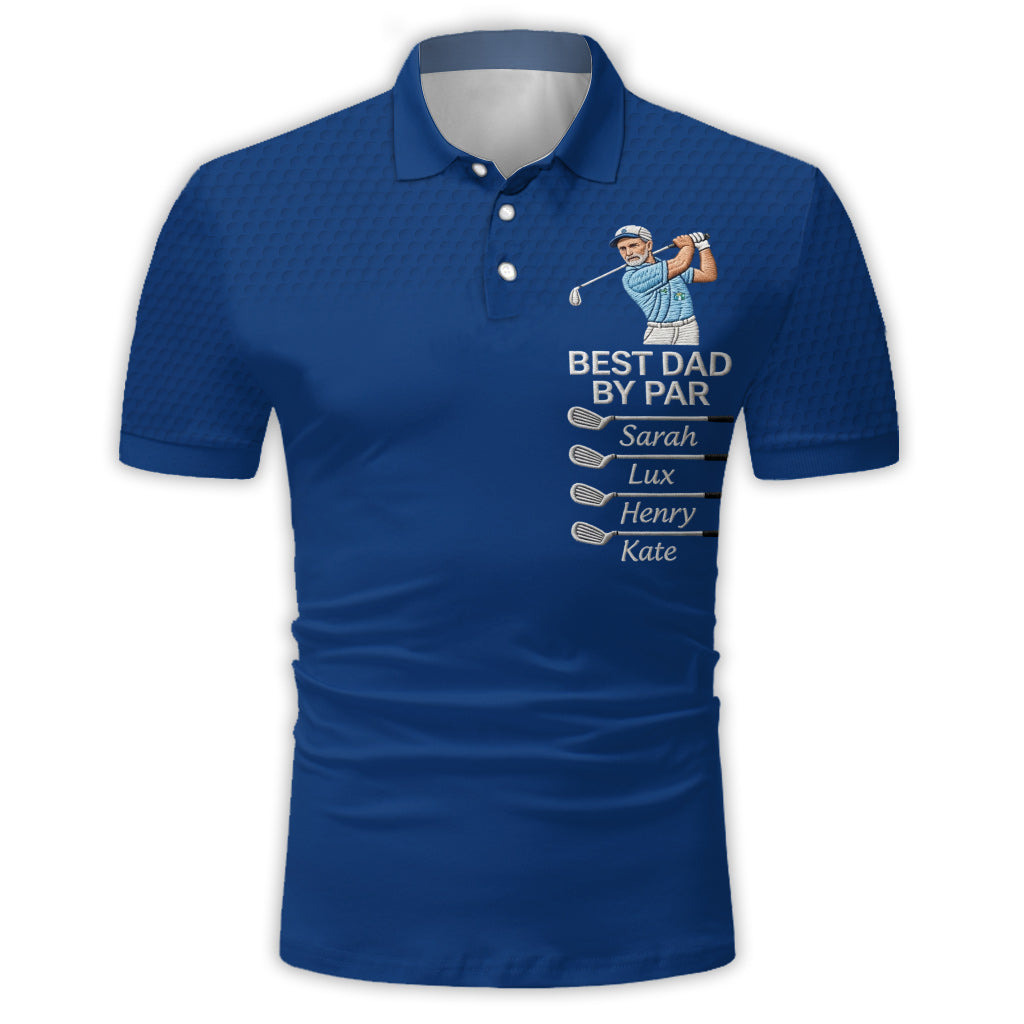 Best Dad By Far - Personalized Golf Polo Shirt