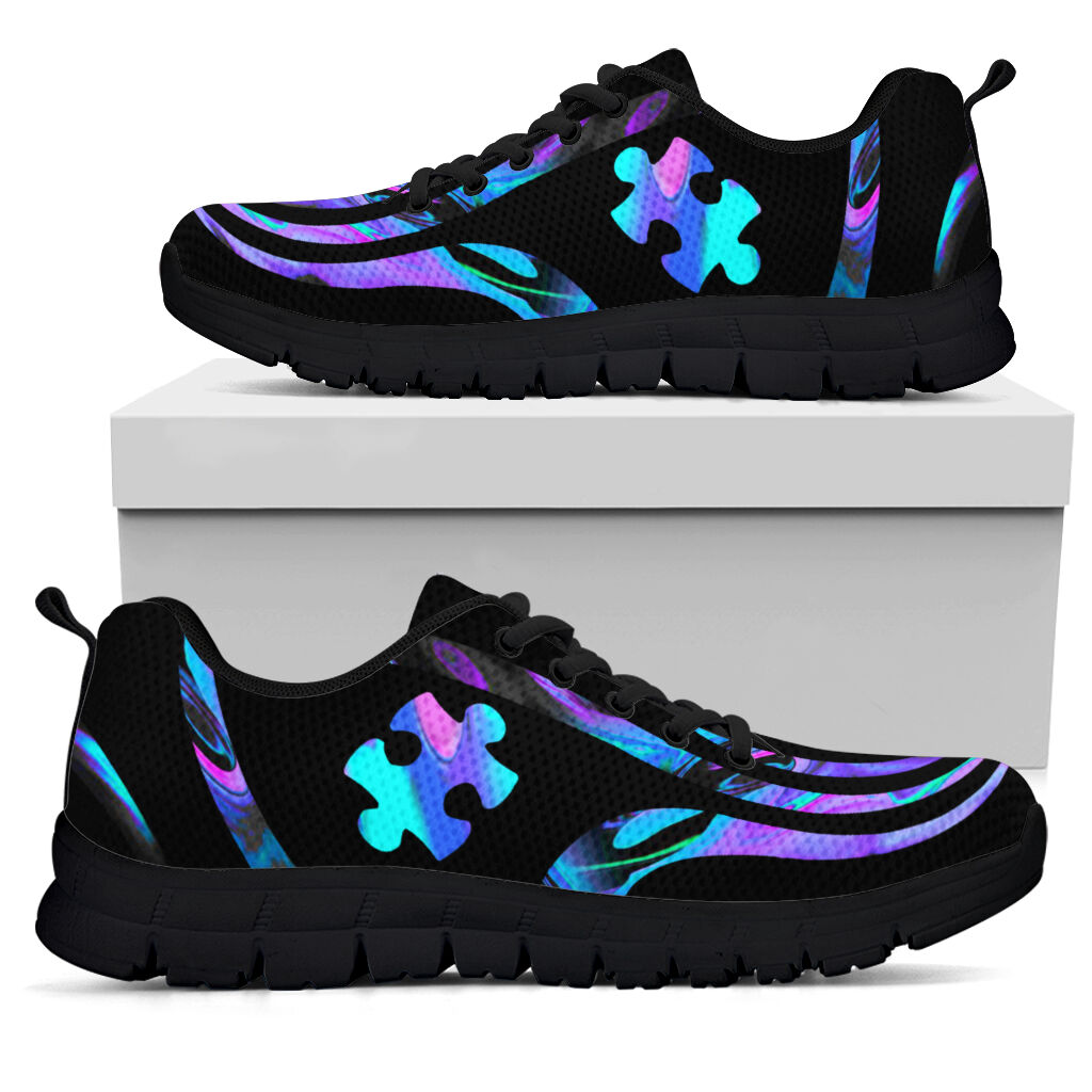 Blue Autism Puzzle Autism Awareness Sneakers 0622