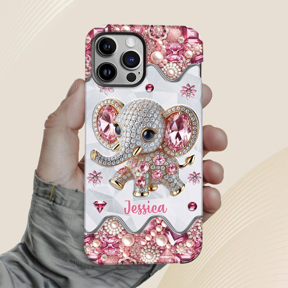Just A Girl Who Loves Elephants - Personalized Elephant Full Print Phone Case