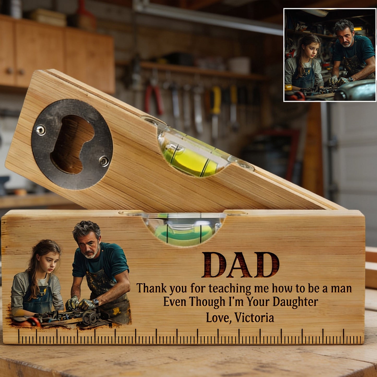 I'm Your Daughter - Personalized Father Spirit Level Bottle Opener