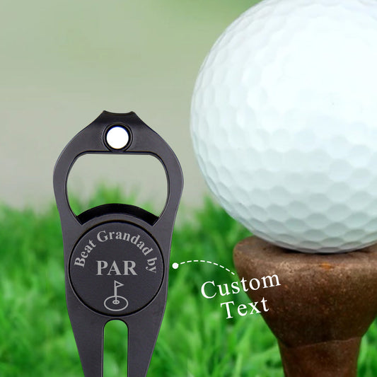 Best Dad/ Grandad/ Papa... By Par Bottle Opener - Golf gift for dad, him, boyfriend, husband, grandpa - Personalized Golf Fork Ball Marker