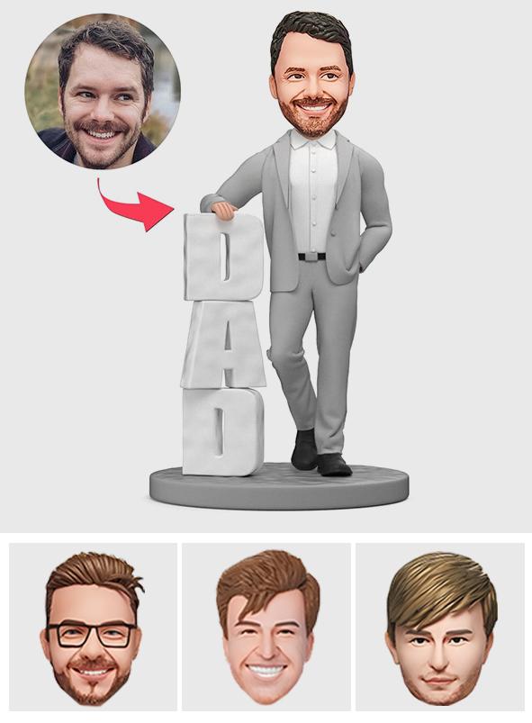 Dad Standing - Personalized Father Bobblehead
