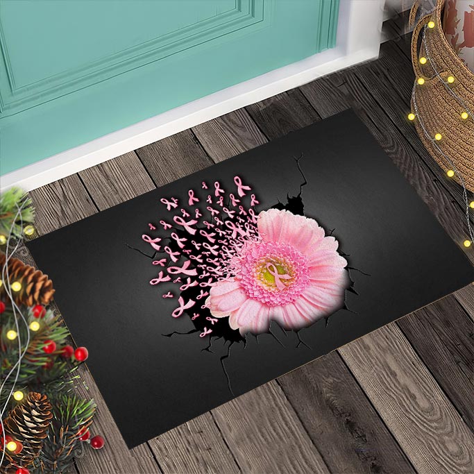 Faith Hope Love - Breast Cancer Awareness Doormat