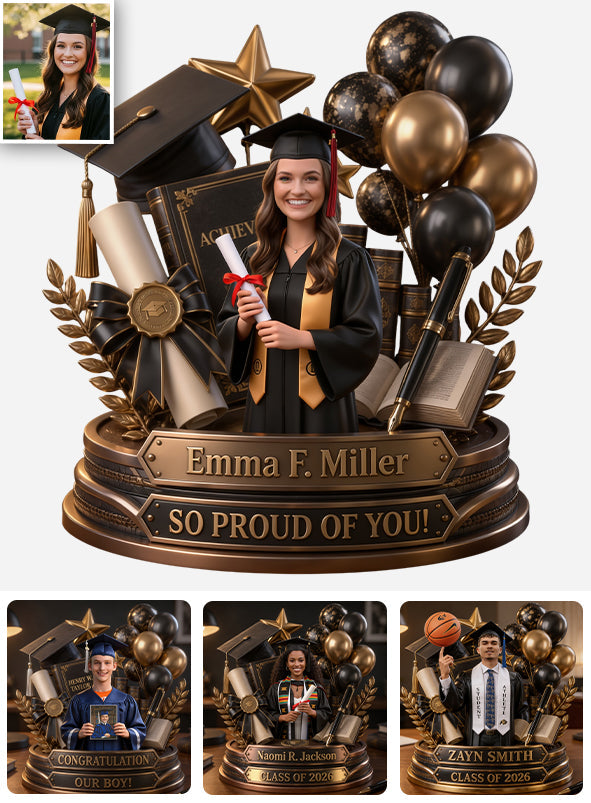 Custom Any Photo Congratulation - Personalized Graduation Custom Shaped Acrylic Plaque