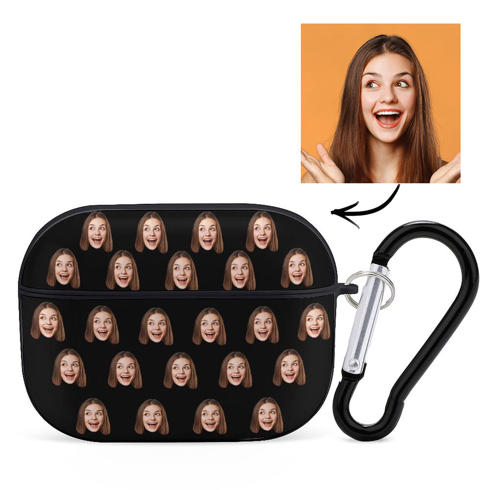 Custom Face Funny - Personalized Airpods Case Cover With Keychain