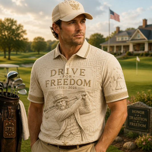 Drive For Freedom - Personalized Golf Polo Shirt