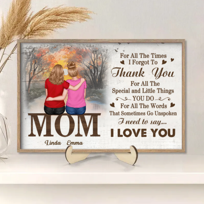 Grateful Love – Custom Poster Featuring a Heartwarming Moment with Mother and Daughter – Ideal Gift for Mother’s Day or Family Celebrations