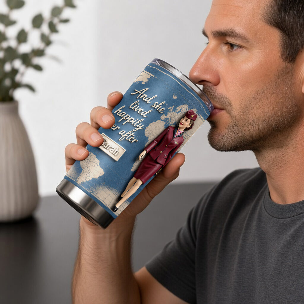 Crew Life Personalized Flight Attendant - Personalized Fly attendant Tumbler