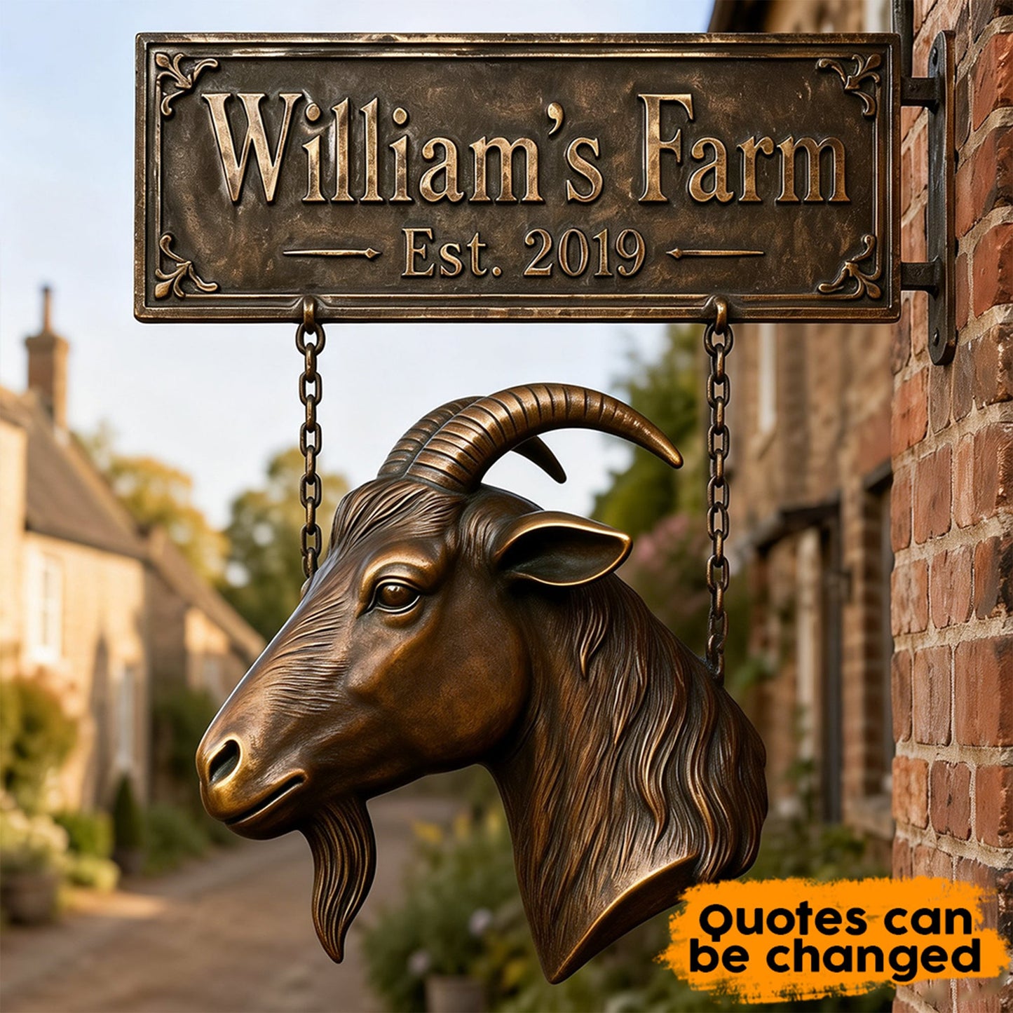 Happy Farm - Personalized Farmer Wooden Wall Mount Sign