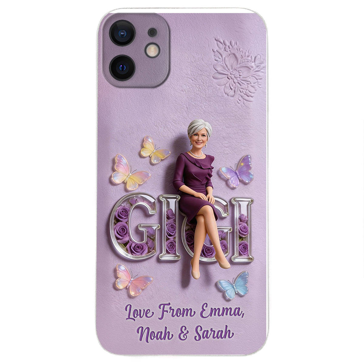 Custom Any Photo - Personalized Mother 3D Embossed Leather Phone Case