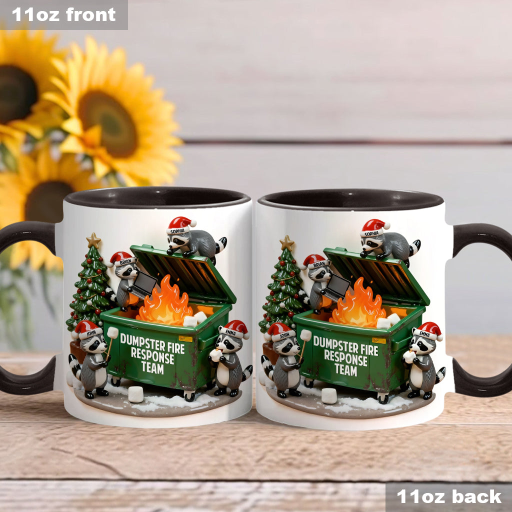 Dumpster Fire Response Team - Personalized Colleague Accent Mug