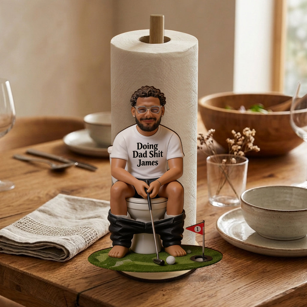 Best Time To Play Golf - Personalized Golf Paper Towel Stand