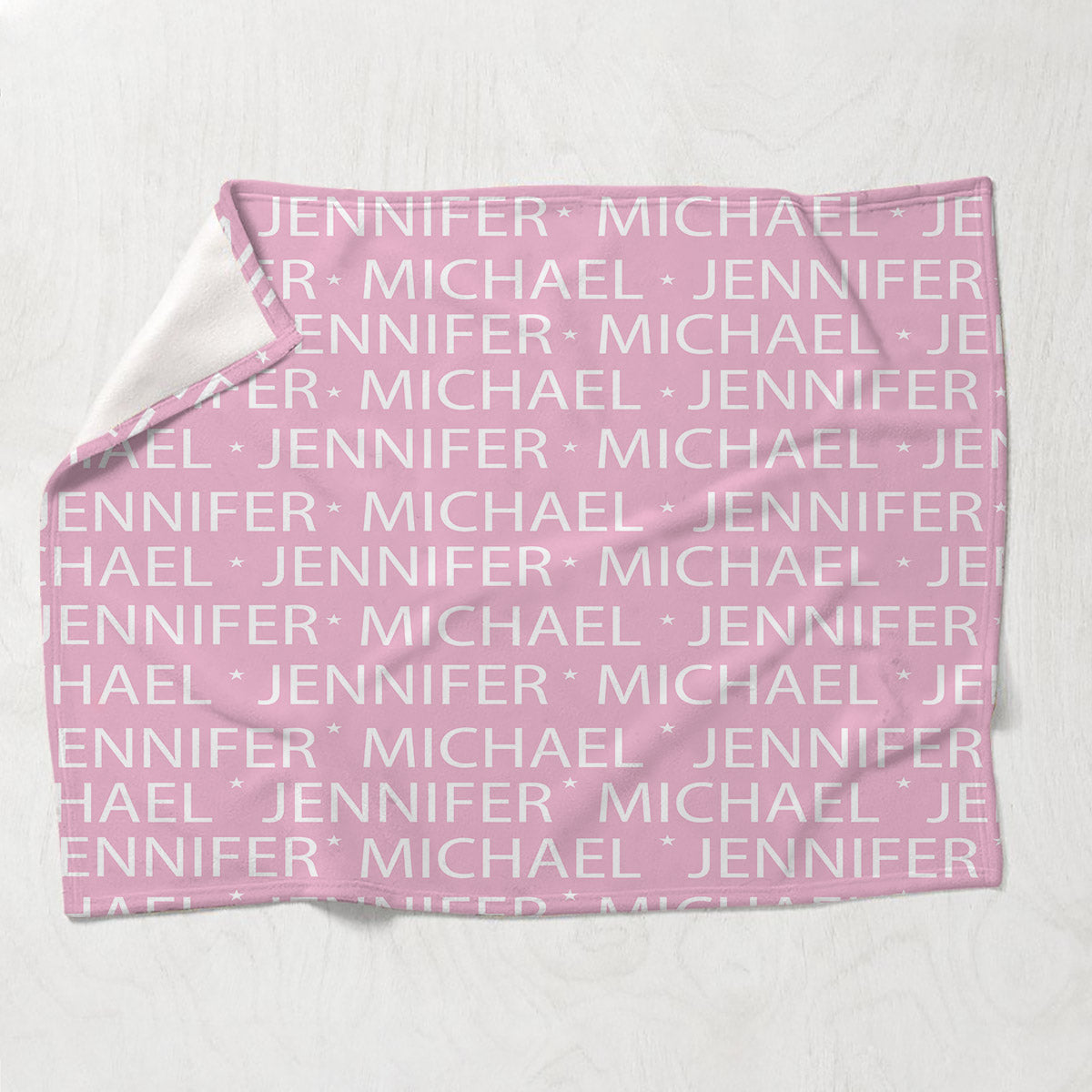 Custom Name Pattern - Personalized Couple Blanket