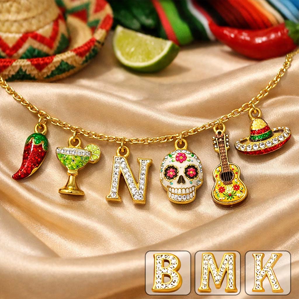Cinco de Mayo Fiesta - Personalized Cinco de Mayo Metal Necklaces With Pendants