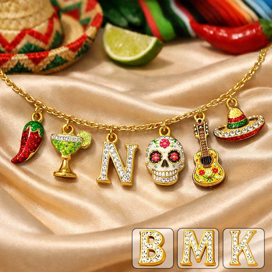 Cinco de Mayo Fiesta - Personalized Cinco de Mayo Metal Necklaces With Pendants