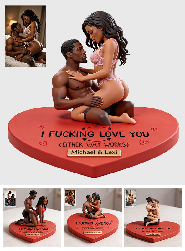 I F*cking Love You - Personalized Spicy Couple Premium 3D Figurine