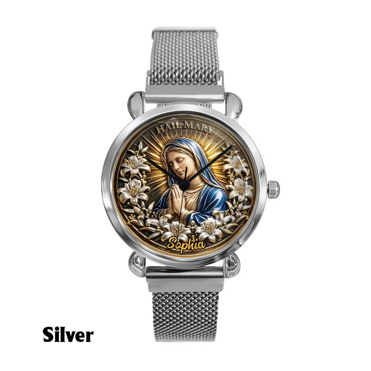 Hail Mary - Personalized Christian Women Hand Watch