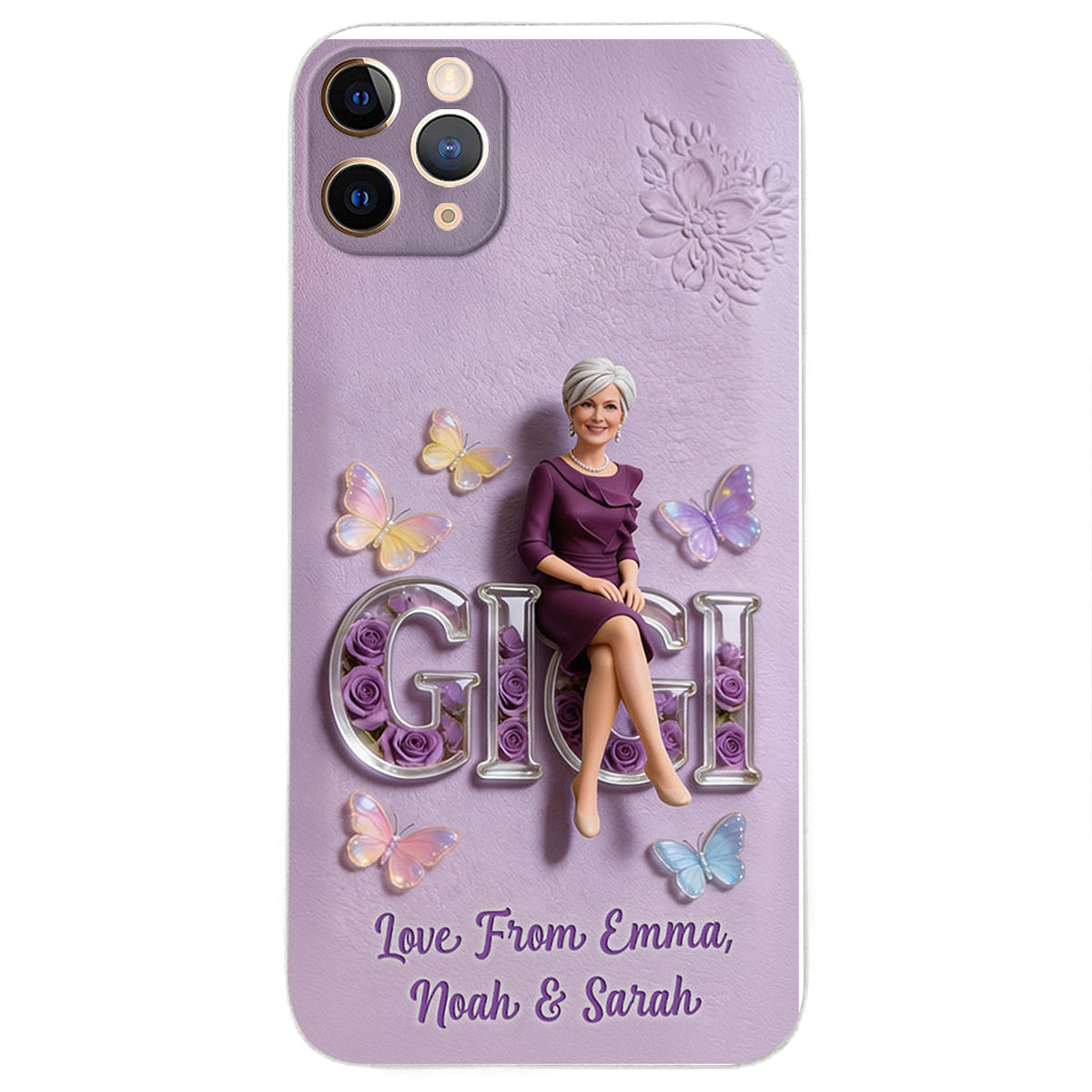 Custom Any Photo - Personalized Mother 3D Embossed Leather Phone Case