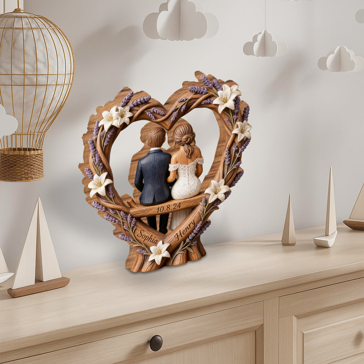 Custom Any Photo - Personalized Couple Custom Shaped Wood Plaque