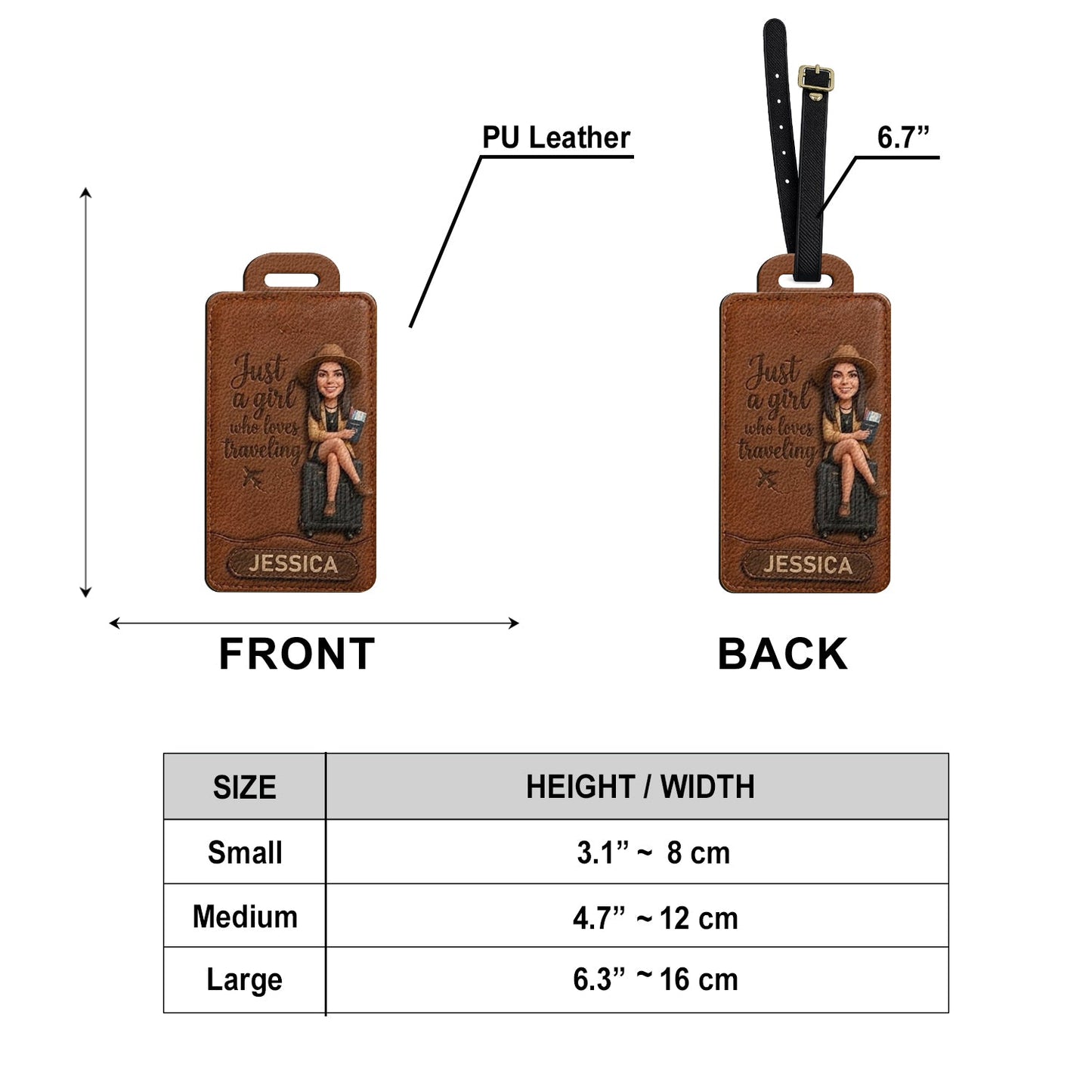 Just A Girl Who Love Traveling - Personalized Travelling Passport Holder & Luggage Tag Set
