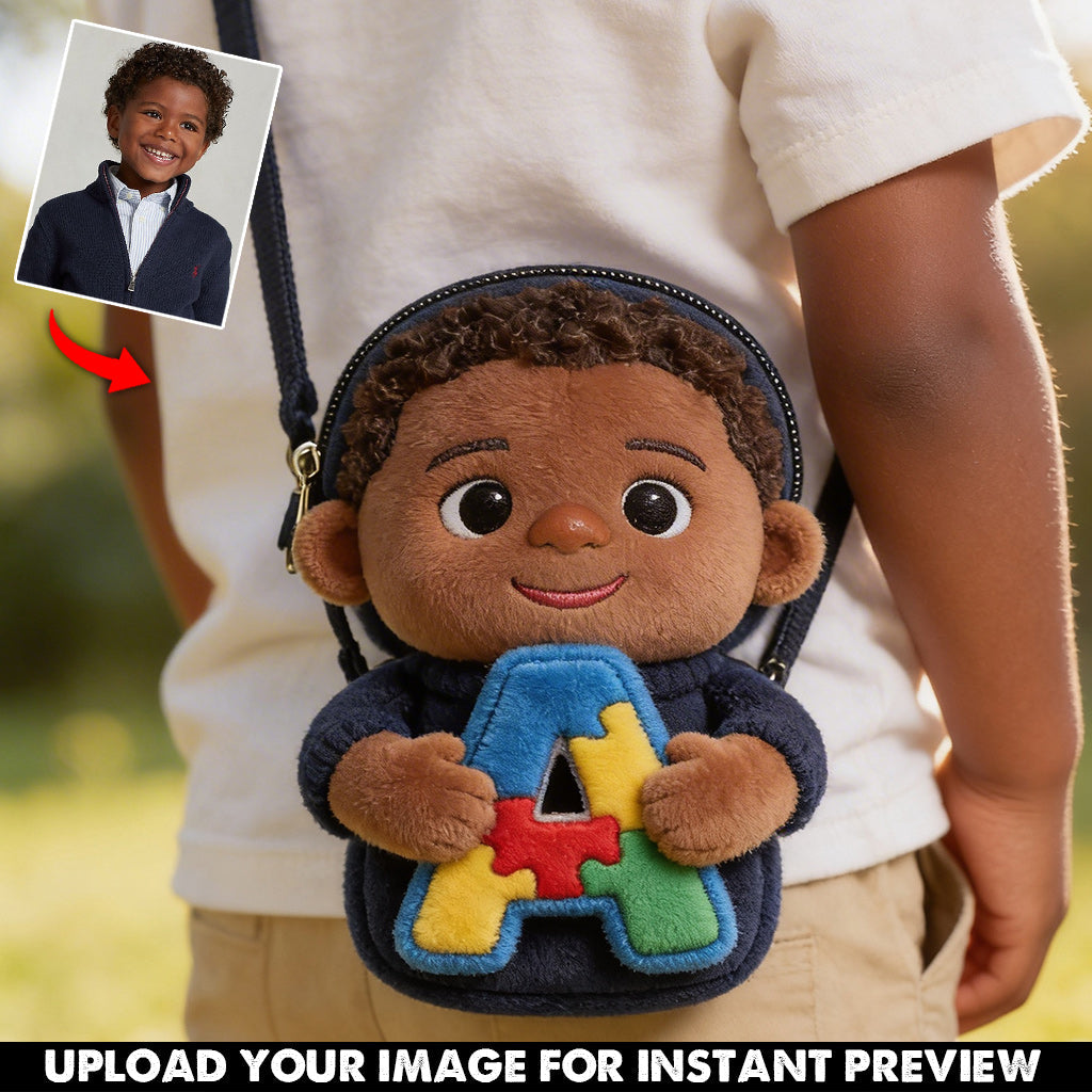 Autism Love Letter - Personalized Autism Awareness Plush Crossbag