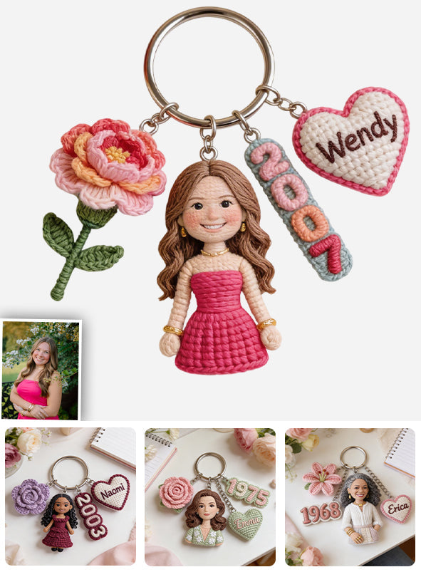 Custom Any Photo - Personalized Birthday Premium Keychain With Charms