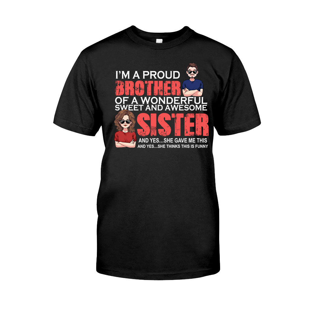 I'm A Proud Brother - Personalized Sibling T-shirt & Hoodie