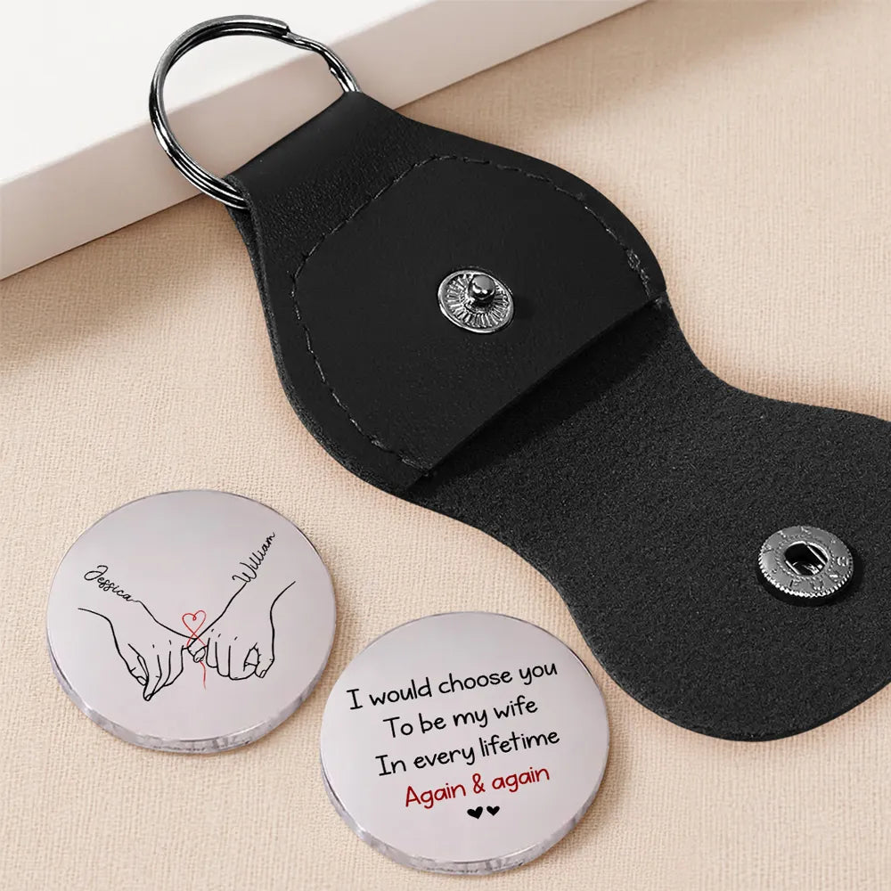 Pocket Hug 'I Would Choose You' Personalized Love Token for Husband, Sweet Everyday Carry Gift Keepsake