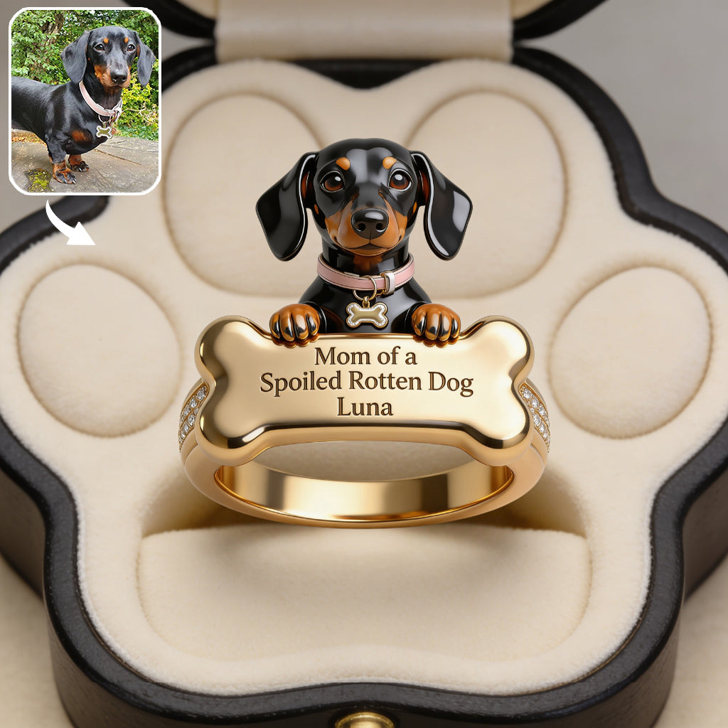 Forever Love Pet - Personalized Dog Adjustable Shaped Ring