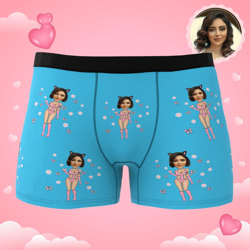 Custom Wife Or Girlfriend Face Boxers AR View - Personalized Couple Men's boxer briefs