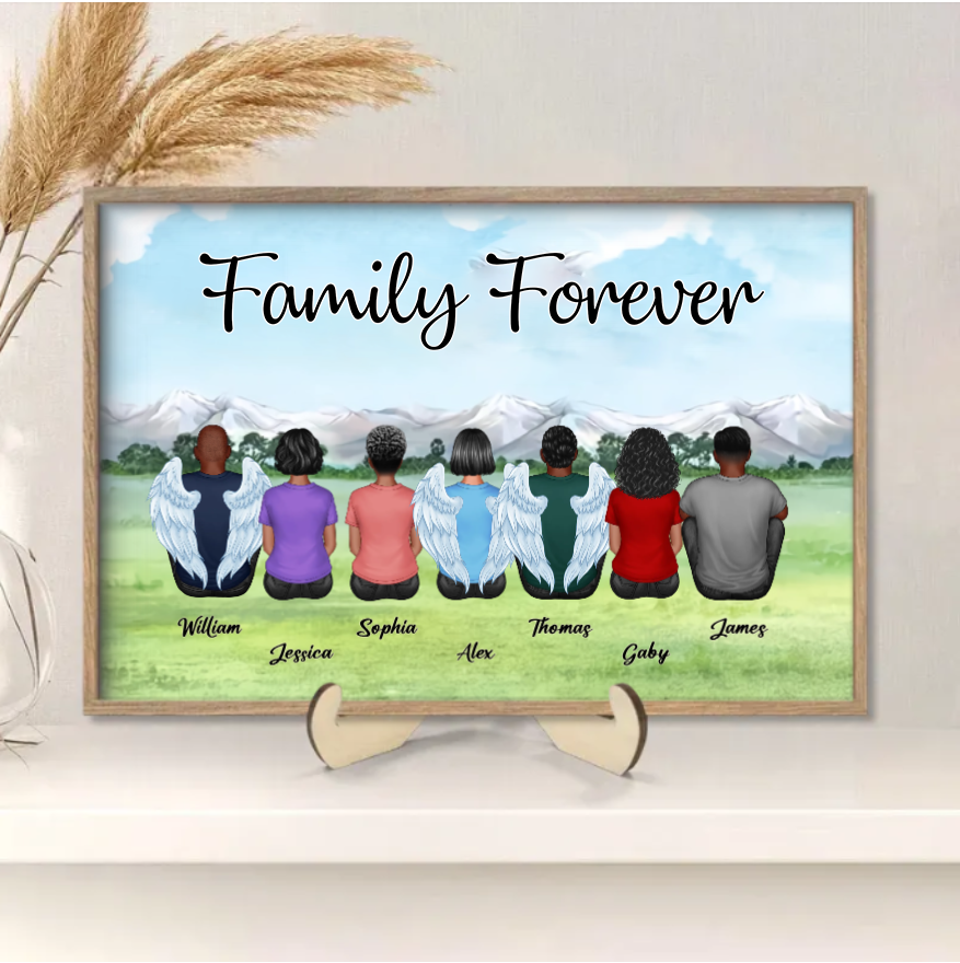 Personalized Brothers & Sisters Forever Poster or Canvas, Keychain, Plaque, Ornament, Wallet Card - Perfect Gift for Siblings, Memorial Keepsake