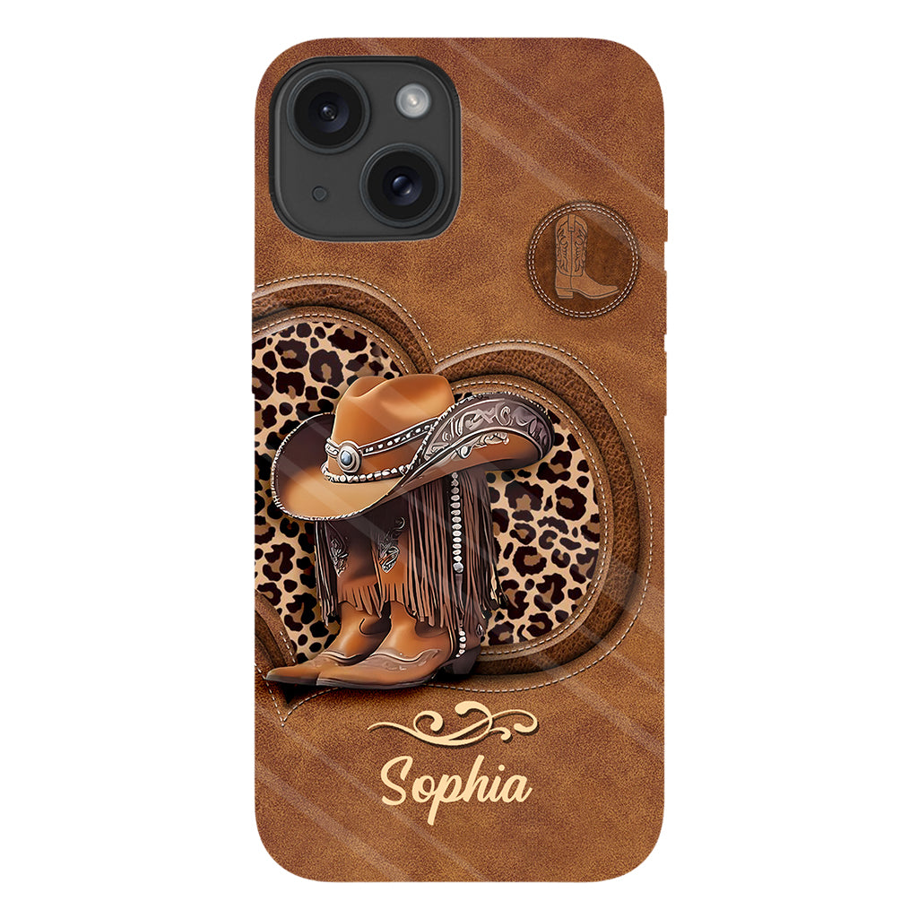 Cowgirl Boots - Personalized Cowgirl Full Print Phone Case