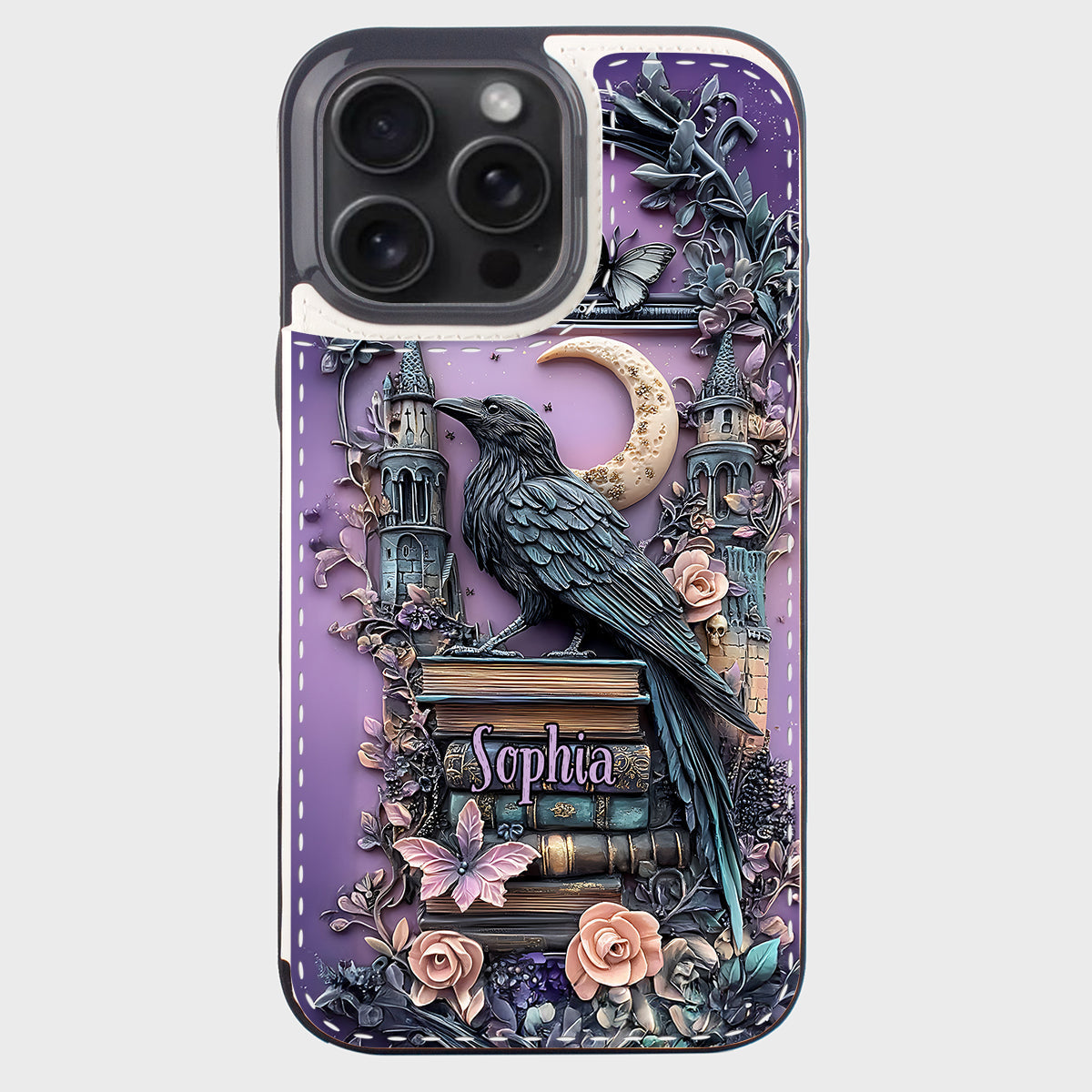 Dark Academia Book Reader - Personalized Book Foldable Wallet Phone Case