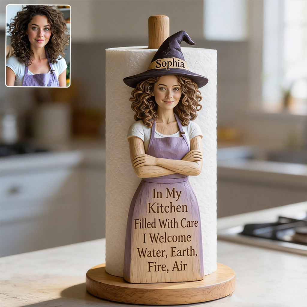 In My Kitchen - Personalized Witch Paper Towel Stand