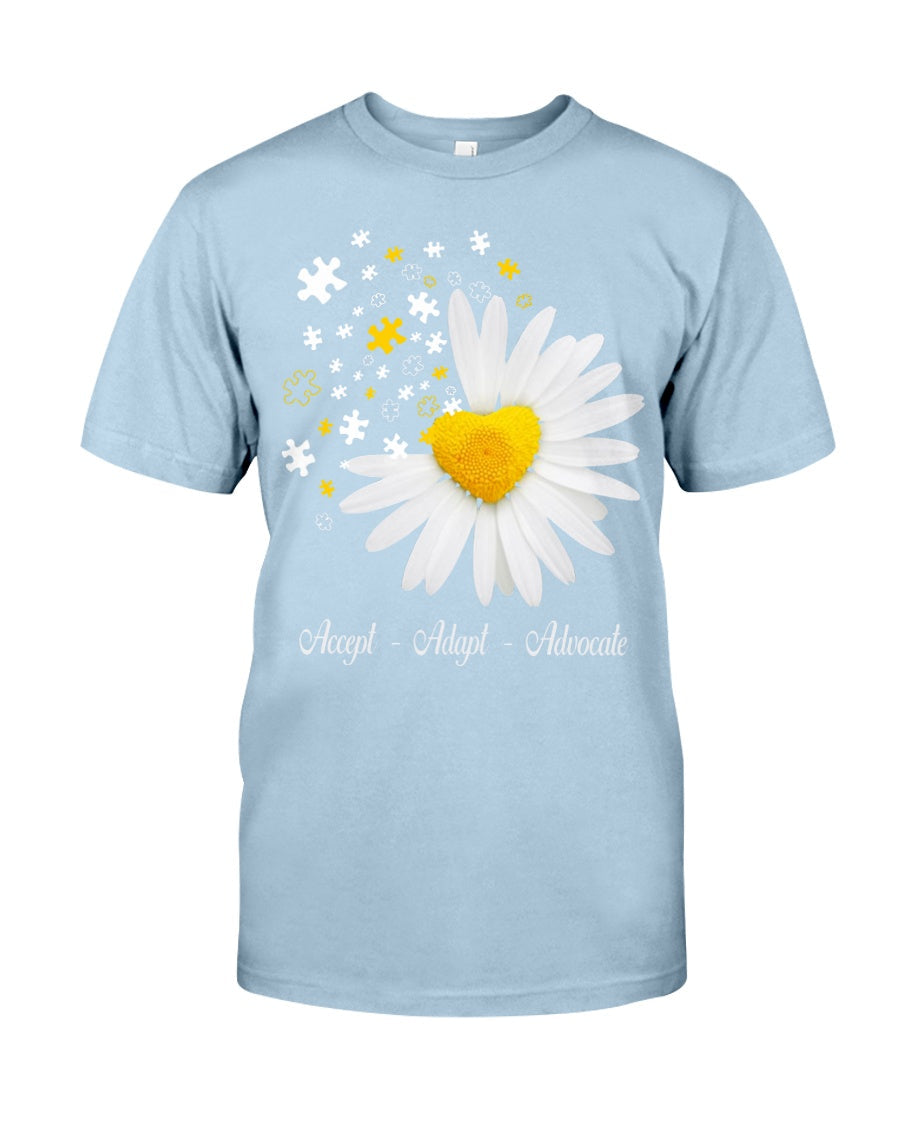 Accept Adapt Advocate - Autism Awareness T-shirt and Hoodie 0520